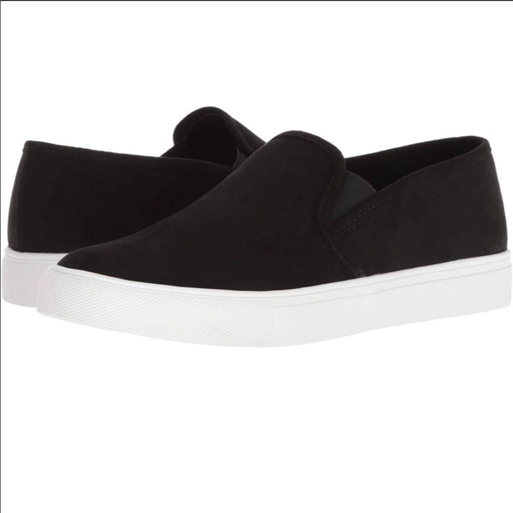 Steven Madden Black Slip Ons Sneakers